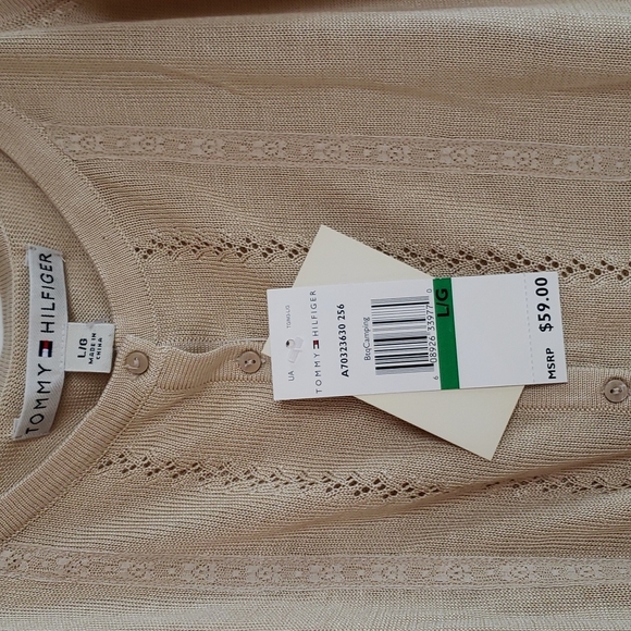 Tommy Hilfiger Silk Knit Tank Top- L - Picture 5 of 6